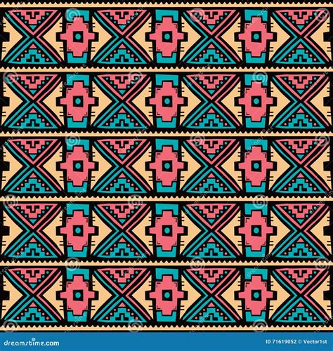 Native Ethnic Seamless Pattern Stock Vector Illustration Of Color