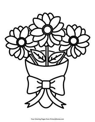 Flower Bouquet Coloring Page