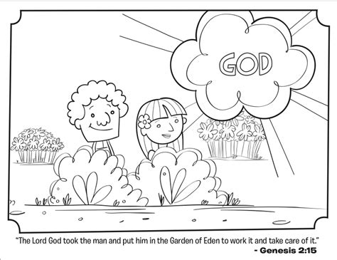 Free Bible Coloring Pages Of Adam And Eve Coloring Home