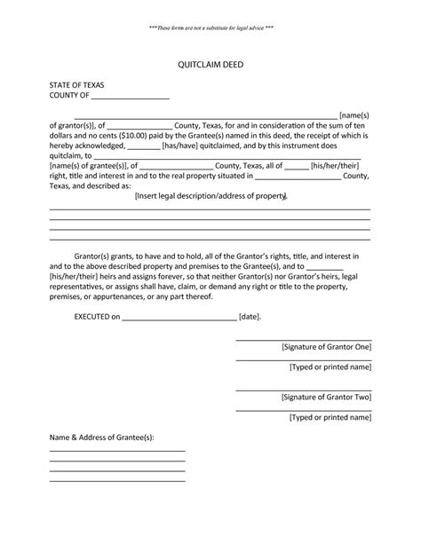 Free Printable Quit Claim Deed Washington State Form Free Printable