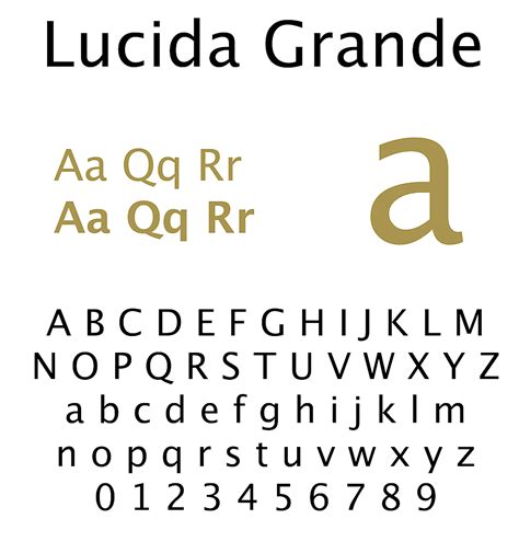 Lucida grande font family - learnbewer