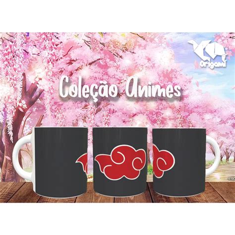 Caneca Personalizada Porcelana Branca Ml Anime Naruto Akatsuki E