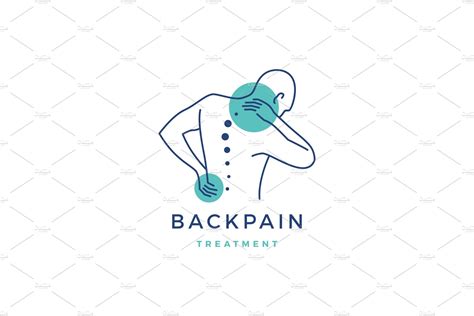 back pain treatment logo vector icon | Branding & Logo Templates ...