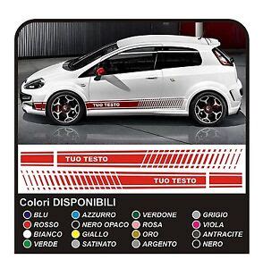 Kit Fasce Adesive Per Punto Abarth Strisce Laterali E Paraurti Fiat