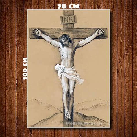 Jual Hiasan Dinding Lukisan Poster Yesus Tersalip Xtra Jumbo Code03