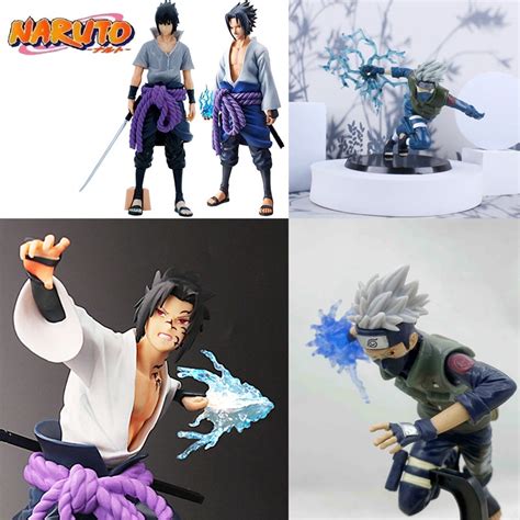 NARUTO Figura De Ação Hatake Kakashi Uchiha Sasuke Anime Figuras Em PVC