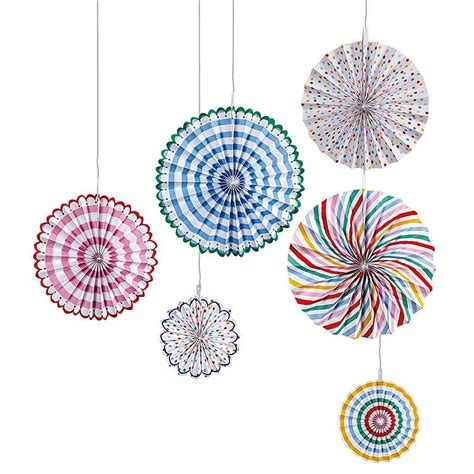 Pinwheel Hanging Decorations Set Of Six Pinwheel Decorations Hanging