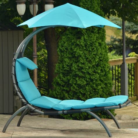 Ebern Designs Chaise Longue De R Ve Avec Coussin Amovible Et Parasol