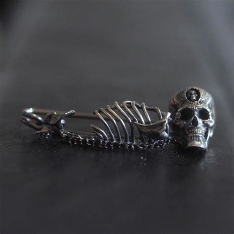 Skeleton Lapel Pin Lapel Clip Womens Costume Deaths Etsy