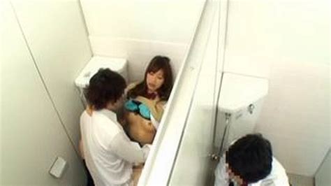 JAV Schoolgirl Secret Sex With Classmate In The Toilet Caught On Camera By A Peeping Tom Japan