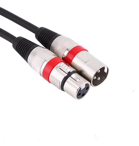 Cable Xlr De 3 Pines A Cable Hembra M f Blindado Para Micróf Cuotas