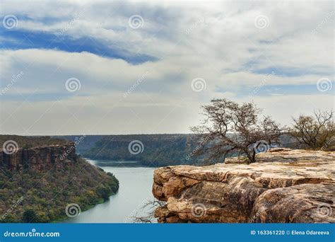 View Of Chambal Valley River Near Garadia Mahadev Temple Kota India