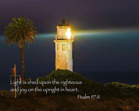 Beach Lighthouse Inspirational Bible Scripture Passages Fine Art Original Photography Photograph