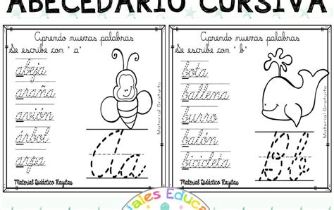 Aprendo Y Trazo El Abecedario En Cursiva Materiales Educativos Para