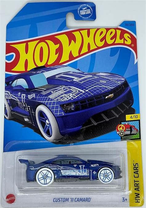 Amazon Hot Wheels Custom 11 Camaro HW Art Cars 4 10 Blue 36 250 Mint NrMint