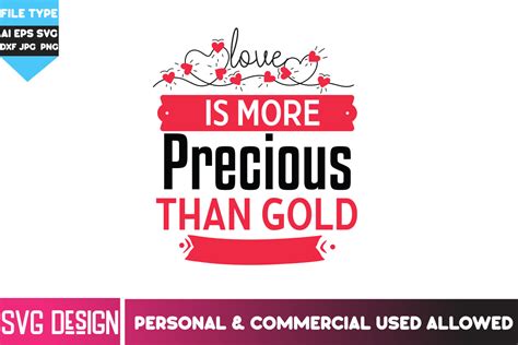 Love is More Precious Than Gold SVG Graphic by ranacreative51 ...