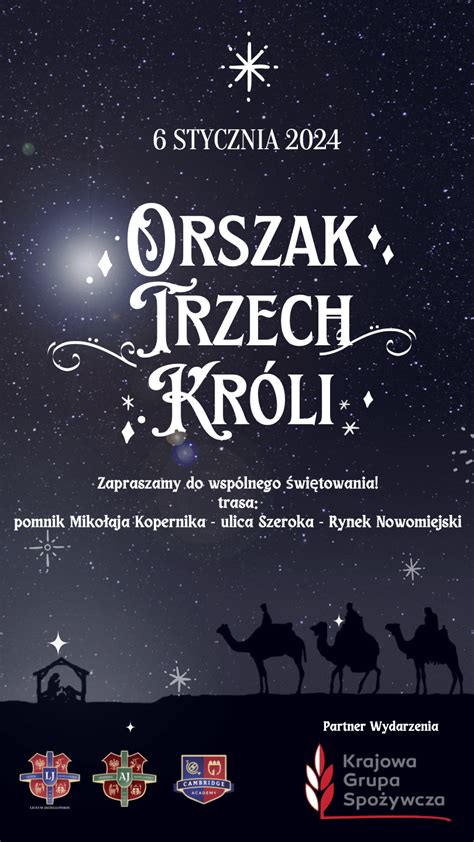 Orszak Trzech Króli w Toruniu 2024 galeria zdjęć Liceum Jagiellońskie