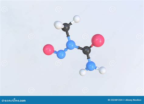 N Nitroso N Methylurea Molecule Scientific Molecular Model Looping 3d