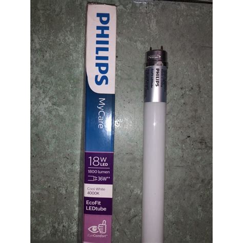 Philips หลอดไฟecofit Led Tube 20w หลอดนีออนอีโคฟิตt8 8w 10wหลอดสั้น