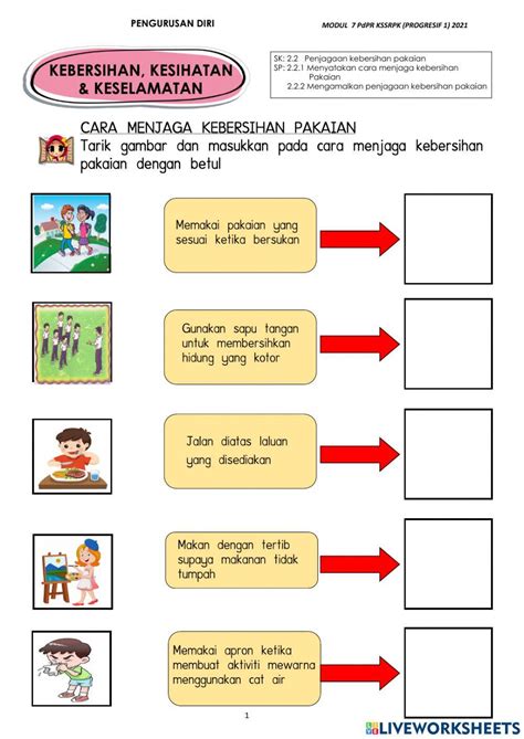 Cara Menjaga Kebersihan Pakaian Worksheet Live Worksheets 44 Off