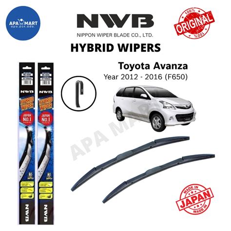 Genuine Nwb Hybrid U Hook Wiper Set For Toyota Avanza F Year