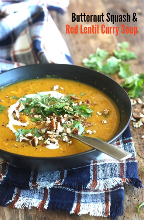 Butternut Squash And Red Lentil Curry Soup Season With Spice