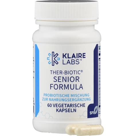 Ther Biotic Senior Formula 60 Capsule Veg Klaire Labs VitalAbo