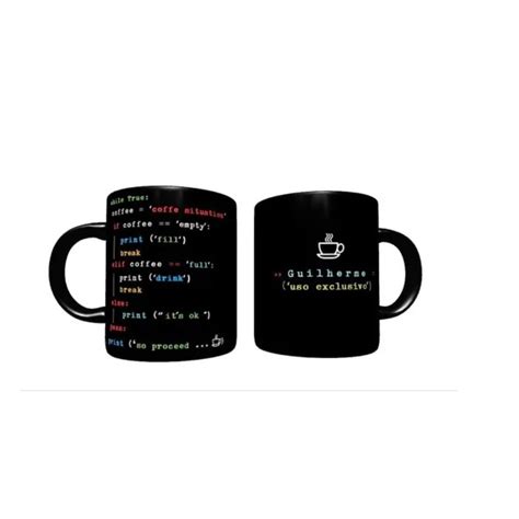 Caneca Programador De Ti Personalizada seu Nome Escorrega o Preço