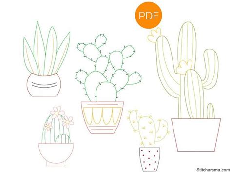 Nothing Prickly About These Cactus Embroidery Patterns Just Easy