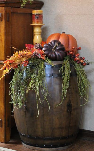 Southern Seazons In 2023 Wine Barrel Decor Fall Decorations Porch