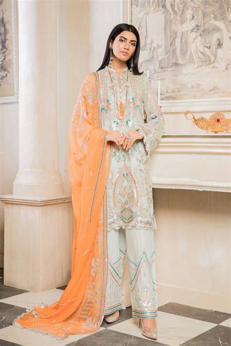 Buy Latest Chiffon Pista Colour Dress Combination 2020 Collection