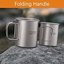 Amazon Tomshoo Camping Titanium Pot Outdoor Titanium Mug With Lid