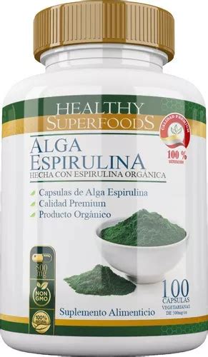 Alga De Espirulina Pura Premium C Psulas Mg Sabor Natural