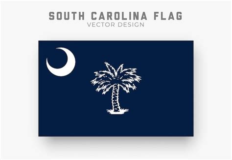 Premium Vector South Carolina Flag Detailed Flag On White Background