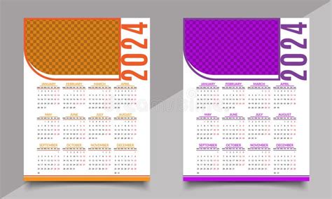 Modelo De Design De Calendário Design De Uma Página Ou Calendário De