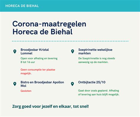 Verstrengde Corona Maatregelen Horeca De Biehal