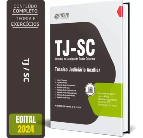 Apostila Concurso Tj Sc 2024 Técnico Judiciário Auxiliar MercadoLivre