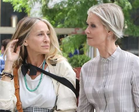 Sex And The Citys Cynthia Nixon Looks Very Different With Silver Hair In Series Reboot OK