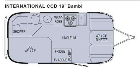 2000 Airstream Bambi 19 Floor Plan - floorplans.click