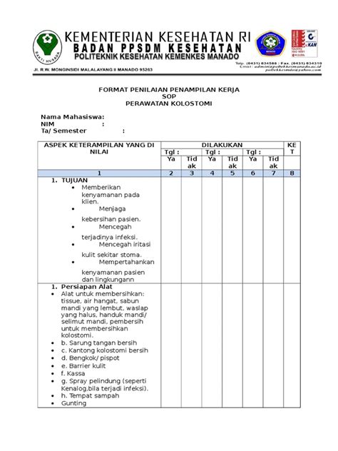 Sop Perawatan Kolostomy Pdf