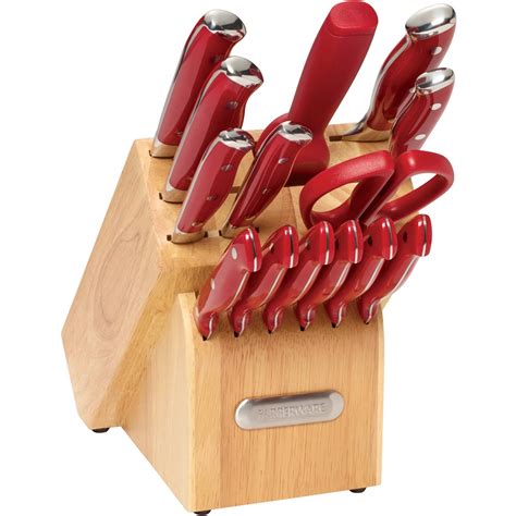 Farberware Red Forged Triple Riveted Knife Set 15 Piece