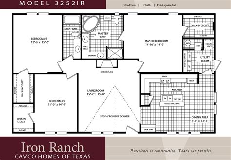 Bedroom Bath Single Wide Mobile Home Floor Plans Floorplans Click