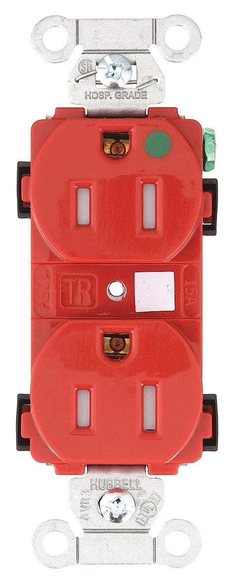 Straight Blade Devices Tamper Resistant Duplex Receptacle Hubbell Pro Hospital Grade 15a