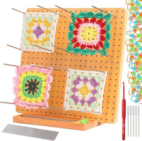 11 Inch Crochet Blocking Board Granny Square Bamboo