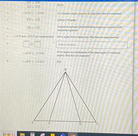 Fill In The Missing Statement And Reason Of The Proof Chegg