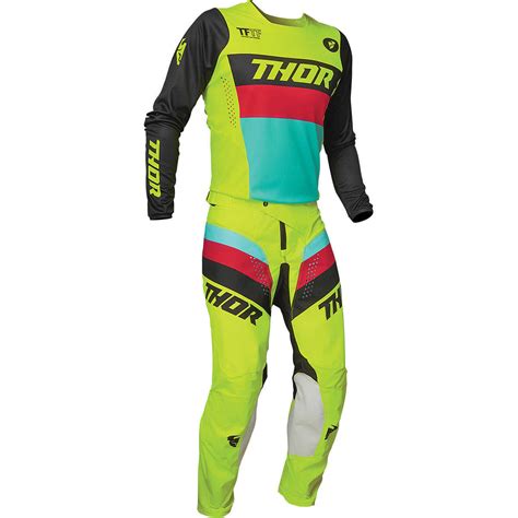 Maillot Moto Enduro Thor Pulse Racer Acid Black Cross Vente En Ligne