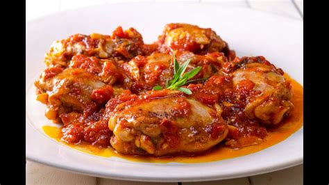 Tomato And Garlic Braised Chicken Thighs Youtube