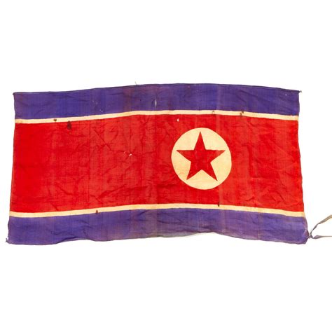 Original U.S. Korean War Captured Flag of North Korea - 40” x 21 ...
