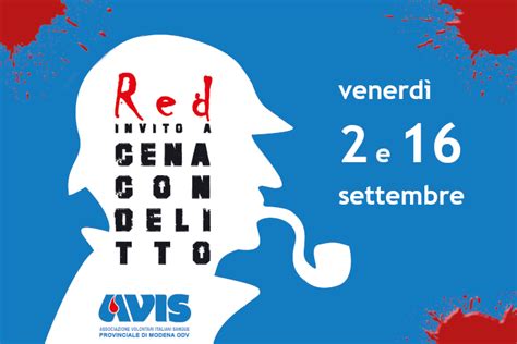 Invito A Cena Con Delitto Iscriviti Subito AVIS Provinciale Modena