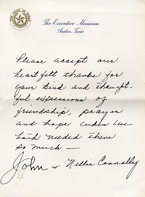 John and Nellie Connally to Mrs. F.T. Baldwin, January 2, 1964 | TSLAC